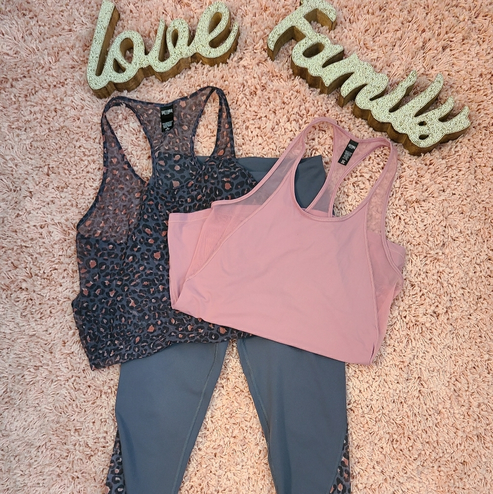 Mauve or Pink Victoria Secret Sheer Tank Top.